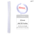 Miniatyrbilde 1 av 8: 30 hull plastspiralringer for A4-papirnotebook-skrivesaker A17
