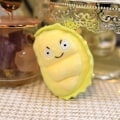 Miniatyrbilde 7 av 8: e Durian plysj nøkkelring frukt fylt dukke anheng bag nøkkelring
