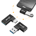 Pikkukuva 4 / 5: 90 asteen suorakulmainen USB 3.0 uros-naaras -laajennussovitin A