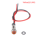 Pikkukuva 1 / 5: P67 Vedenpitävä 6 mm:n metallinen LED-varoitusvalo 8(Yellow 12-24V)