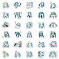 Miniatyrbild 4 av 7: 65st Tecknad Hatsune Miku Graffiti Stickers Gitarr resväska La