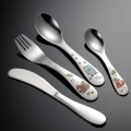 Miniatyrbillede 4 af 5: 1/4 stk Kids Lery Cartoon Pattern Carving Børneservice e Spoo C