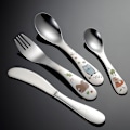 Miniatyrbillede 4 af 5: 1/4 stk Kids Lery Cartoon Pattern Carving Børneservice e Spoo D
