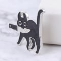 Pikkukuva 4 / 7: Sarjakuva Creative Black Cat Modeling Pop Emali Pin rintamerkit