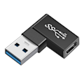 Pikkukuva 1 / 5: 90 asteen suorakulmainen USB 3.0 uros-naaras -laajennussovitin B
