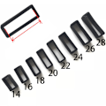 Miniatyrbillede 3 af 5: 7 Størrelse Sort Silikone Urrem Holdebøjle Loop Gummi Bu 26mm