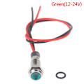 Pikkukuva 1 / 5: P67 Vedenpitävä 6 mm:n metallinen LED-varoitusvalo 7(Green 12-24V)