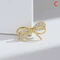 Miniatyrbillede 1 af 5: Bowknot Solsikke Rhinestone Crystal Broche Wedding Dress Up Bo C