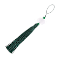 Miniatyrbilde 1 av 8: Retro Hvit Jade Lotus Duskkvast Frynser DIY Legering Håndverk Duskkvast Ac Green