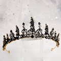 Pikkukuva 4 / 5: 1kpl Bride Retro Black Crystal Crown Queen Tiara A7