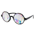 Pikkukuva 7 / 8: Kirkkaat Pyöreät Lasit Kaleidoskooppi Silmälasit Crystal Lens Party Su Black