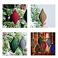 Miniatyrbilde 8 av 8: Flocking Plastjulepynt 酒红色