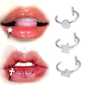 Miniatyrbillede 3 af 8: 1 Stk Rustfrit Stål Næse Ring Bøjle Septum Ringe C Clip Lip Rin A3