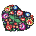 Miniatyrbillede 3 af 7: 1 stk hjerteformede blomsterbroderiapplikatlapper til tøj