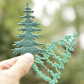 Miniatyrbillede 1 af 7: Juletræer Metal Ting Dør Stencil Scrapbooking Prægning 1PC