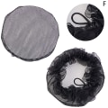 Miniatyrbilde 1 av 8: Lite hull Svart Elastisk Mesh Snood Hair Net Bun Cover for Ball F