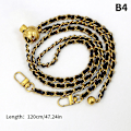 Miniatyrbillede 1 af 8: Læderhåndtag Taske Strap Rhombus Bag Bead Ball Chain Justerbar B4