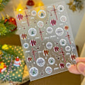 Miniatyrbild 2 av 8: Nagelkonst Nagelsticker Julvattenöverföring Båge Band Design N 1PCS