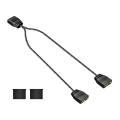 Miniatyrbilde 1 av 5: ARGB Splitter 5V 3 Pin 1 til 2/4 Universal 33,5 cm hovedkort ARGB 1 to 2