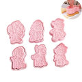 Miniatyrbilde 1 av 8: 6PC Hundebakeformsett DIY 3D tegneseriefigur Modell Cookie ters 6pcs/lot