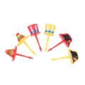 Pikkukuva 2 / 5: 6 kpl / set Mini Hatut Pick Kid Fruit Fork Bento Box Decor Reusab
