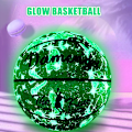 Pikkukuva 3 / 8: Night Glow Basketball Pu Pehmeä Nahka Ulkokäyttöinen Liukumaton Basketb Meteor color Number 7 ball