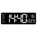 Miniatyrbilde 1 av 5: LED digital veggklokke Elektronisk veggfjernkontroll Temp Dato White 16 in