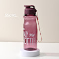Miniatyrbild 1 av 8: Transparent vattenflaska Portabel sportkopp för att dricka 550ml Wine red