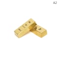 Miniatyrbillede 1 af 5: Ren kobber imiteret guldbar bar barre ingot messing solid rekvisitter gol 5.3cm