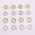 Miniatyrbillede 2 af 8: 5 stk 3D Rhinestone Krystal Neglekunst Garland Pearl Dangle Charms 15