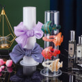 Miniatyrbillede 3 af 8: Akryl Scrunchie Holder Stand Girl Clear Scrunchy Tower Transparent
