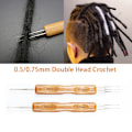 Miniatyrbilde 2 av 5: Dobbelthodet Dreadlock Hekle Bambus Håndtak Krok For Dreadsloc 0.5mm(1+3)