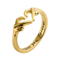 Miniatyrbilde 4 av 5: Double Hand Heart Par Ringer Love Heart Justerbar Vennskap Silver