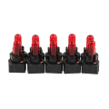 Pikkukuva 1 / 5: 10 kpl T5 T6.5 led polttimo W1.2W auton sisävalot kojelauta Red