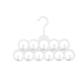 11 hull Klær Slips Belte Skjerf Sjal Henger Display Organizer H White