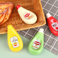 Miniatyrbilde 5 av 8: 1 stk krydderfat Soyasaus tallerken Keramisk skive Tomatformet S Red