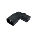 Miniatyrbillede 1 af 8: 10A 3Pin IEC-stik nede OP 90 vinklet IEC 320 C14 han til C1 A2