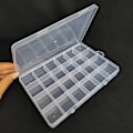 Miniatyrbilde 1 av 7: 24Grids Plast Oppbevaring Smykkeskrin Rommet Justerbar