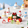 Miniatyrbilde 2 av 8: e Harpiks Julepynt Tegneserie Snømann Skrivebord Liten Pynt A8