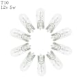 Miniatyrbillede 1 af 5: 10 stk Bil T10 Halogen W5W 12v Auto Lampe Pærer Instrument Lys