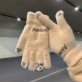 Miniatyrbillede 1 af 8: Ridehandsker Touch Five Fingers e Warm Thickened Cold Knitted A