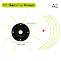 Miniatyrbilde 1 av 8: Stål gressklipperhode gratis 4 linjer erstatning bensin/litium Fit Gasoline Mower