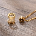 Miniatyrbillede 3 af 5: Klar hule, udfyldelige glasrør halskæder til kvinder mænd Urn Me Gold