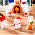 Miniatyrbild 2 av 8: Miniatyr Snögubbe Ornament Dollhouse Mikrolandskap Bilinredning H A7