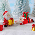 Miniatyrbilde 7 av 8: Julepynt Jul Mikrolandskap Julenissen Snømann A4