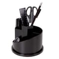Miniatyrbillede 4 af 8: Sort Roterbar Penneholder Blyantbeholder Skrivebordsopbevaring Bru onesize
