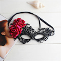 Miniatyrbillede 5 af 8: Masquerade Maske Kvinde Venetianer Maske Smuk Elegant Dame Masque Rose red