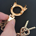 Miniatyrbillede 5 af 8: Udsøgt Metal Spænde Pung Hat Decor Med Tassel DIY læder 01