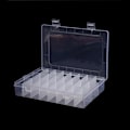 Miniatyrbilde 2 av 8: Transparent 24 Grids Oppbevaringsboks Plast Brodery Floss Bobbi