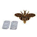 Miniatyrbilde 1 av 5: Metal Bee Form Turn Lock Retro Bag Lås Hardware Craft Bag Ancient gold
